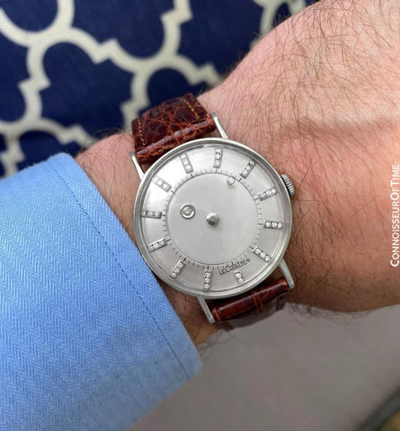 1956 Jaeger-LeCoultre / Vacheron & Constantin Vintage Galaxy Mystery Dial - 14K White Gold & Diamonds