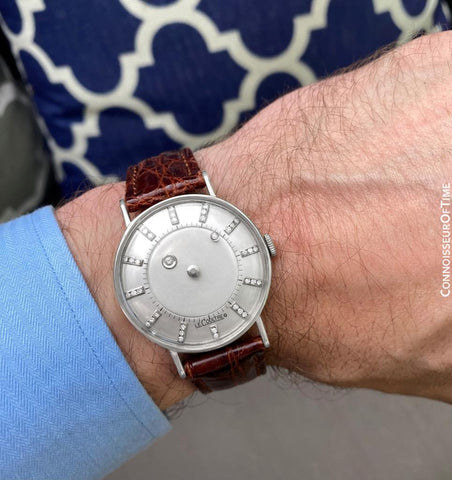 1956 Jaeger-LeCoultre / Vacheron & Constantin Vintage Galaxy Mystery Dial - 14K White Gold & Diamonds