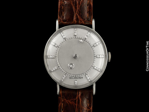1956 Jaeger-LeCoultre / Vacheron & Constantin Vintage Galaxy Mystery Dial - 14K White Gold & Diamonds