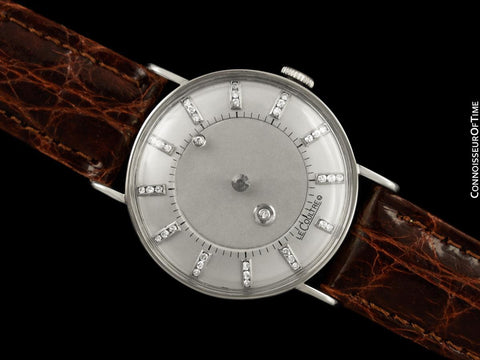 1956 Jaeger-LeCoultre / Vacheron & Constantin Vintage Galaxy Mystery Dial - 14K White Gold & Diamonds