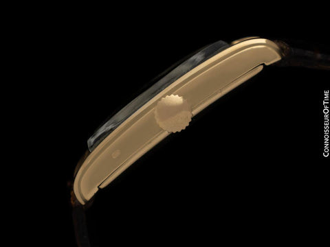 1930's Patek Philippe Vintage Mens Art Deco Rectangular Curved Watch - 18K Gold
