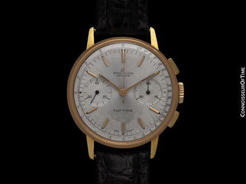 1966 Breitling Top Time Vintage Ref. 2003 Mens Chronograph Watch - 18K Gold Plated & Stainless Steel