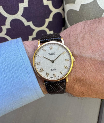 Rolex Cellini Vintage Mens Handwound Ref. 5112 Watch, W Serial - 18K Gold