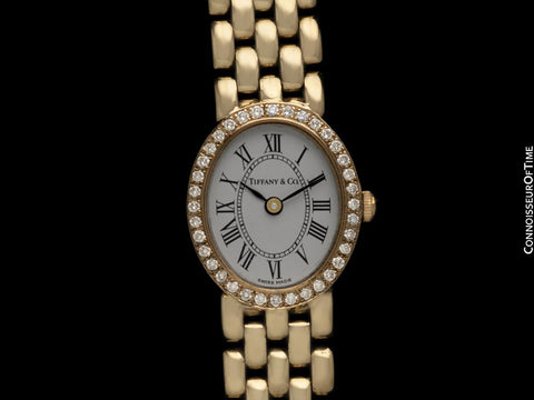 Tiffany & Co. Ladies Portfolio Bracelet Watch - 14K Gold & Diamonds