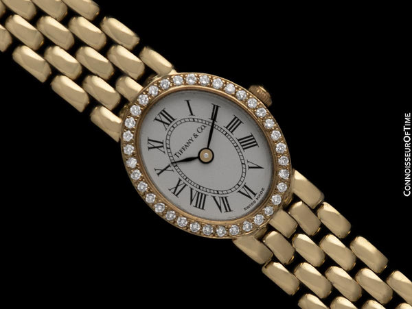 Tiffany & Co. Ladies Portfolio Bracelet Watch - 14K Gold & Diamonds