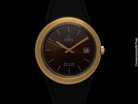 1973 Omega De Ville Dynamic Vintage Large Mens 18K Gold Plated & SS Watch - New Old Stock with Original Lacquer