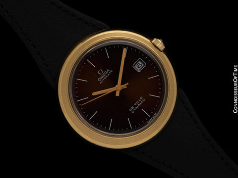 1973 Omega De Ville Dynamic Vintage Large Mens 18K Gold Plated & SS Watch - New Old Stock with Original Lacquer