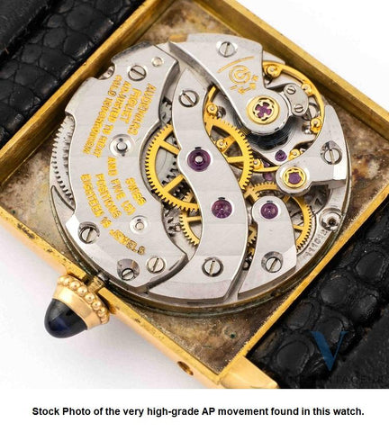 1971 Cartier Vintage Ladies "Collection Privee" Level Ultra Rare Tank 18K Gold Watch by Audemars Piguet - Only 50 Made