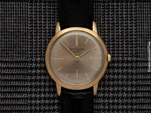 1967 Patek Philippe Vintage Mens Handwound Ref. 2593 Dress Watch - 18K Gold
