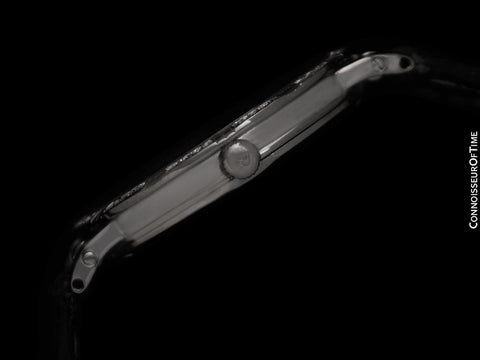 Piaget Dancer Mens Ultra Thin High Grade Mechancial Watch - 18K White Gold & Original Factory Piaget Diamonds