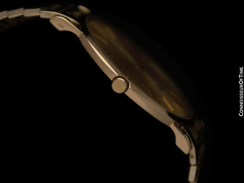 1961 Rolex Vintage Mens Ultra Thin Pre-Cellini Handwound Dress Watch with Bracelet - 18K Gold