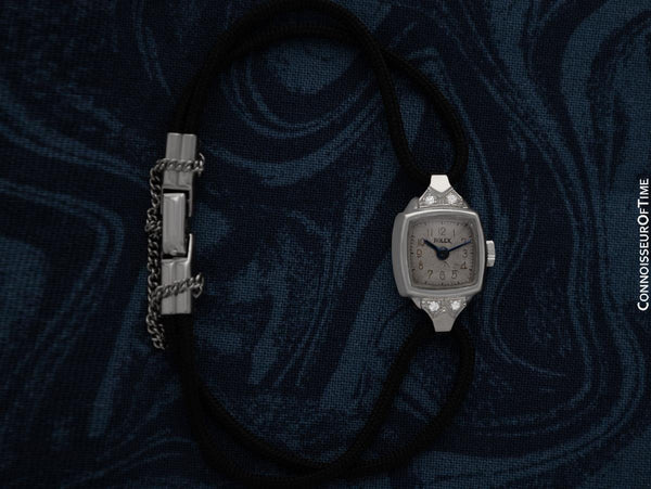 1940's Rolex Ladies Vintage Cocktail Watch - Platinum & Diamonds