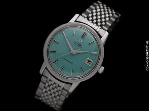 1963 Omega Seamaster Mens Vintage Full Size Cal. 565 Watch with Beads of Rice Bracelet - Stainless Steel