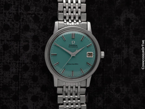 1963 Omega Seamaster Mens Vintage Full Size Cal. 565 Watch with Beads of Rice Bracelet - Stainless Steel
