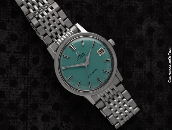 1963 Omega Seamaster Mens Vintage Full Size Cal. 565 Watch with Beads of Rice Bracelet - Stainless Steel