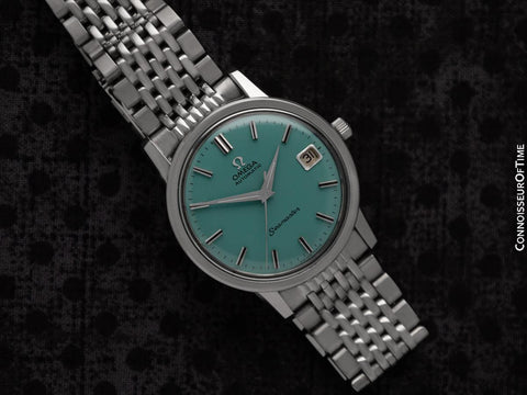 1963 Omega Seamaster Mens Vintage Full Size Cal. 565 Watch with Beads of Rice Bracelet - Stainless Steel