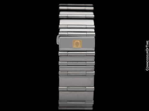 Omega Ladies Constellation Quadra Large Size Watch - Stainless Steel & Original Omega Factory Set Diamonds