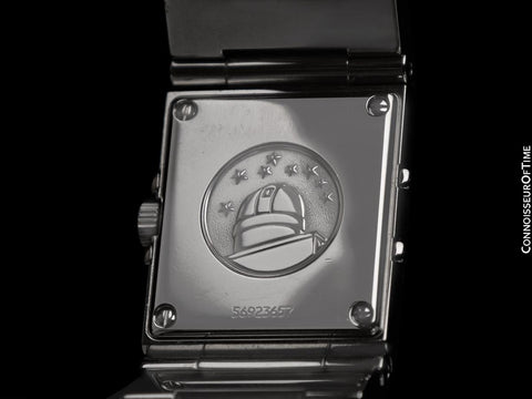 Omega Ladies Constellation Quadra Large Size Watch - Stainless Steel & Original Omega Factory Set Diamonds