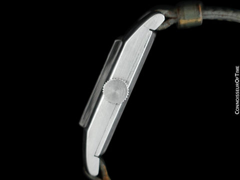 1930's Patek Philippe Vintage Mens Midsize Rectangular Art Deco Watch - Platinum & Diamonds