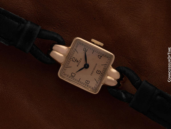1938 Rolex Vintage Art Deco Ladies Dress Watch - 14K Rose Gold