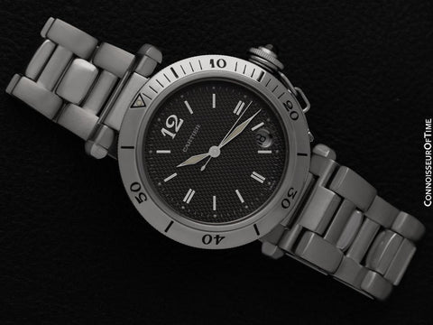 Cartier Pasha Seatimer Ref. 1040 Mens Full Size Watch, Automatic, Date - Stainless Steel