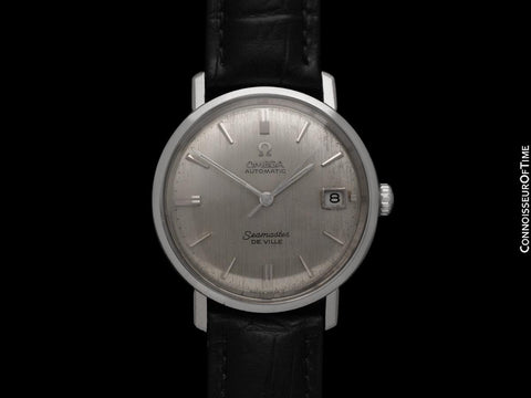 1960's Omega Seamaster De Ville Vintage Mens Cal. 560 Stainless Steel Watch, Automatic, Date - Rare Only 3000 Made