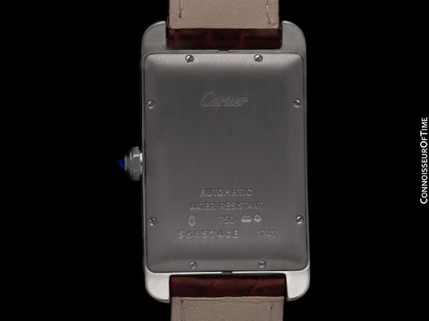 Cartier Tank Americaine XL Mens Watch, Ref. 1741 - 18K White Gold