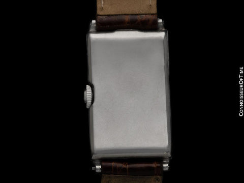 1930 Gruen Vintage Techni - Quadron (Rolex Prince) Watch, 14K White Gold-Filled - Doctor's Watch
