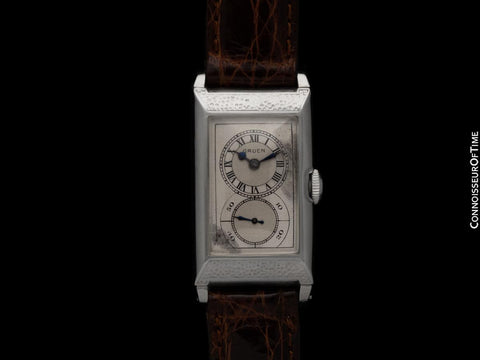 1930 Gruen Vintage Techni - Quadron (Rolex Prince) Watch, 14K White Gold-Filled - Doctor's Watch