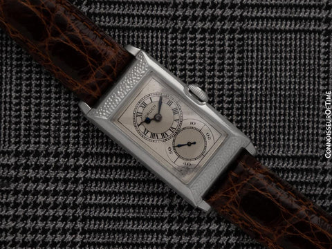 1930 Gruen Vintage Techni - Quadron (Rolex Prince) Watch, 14K White Gold-Filled - Doctor's Watch