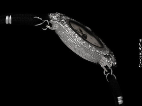 1922 Patek Philippe Likely for Tiffany Vintage Art Nouveau Ladies Platinum & Diamond Watch - Extract Papers