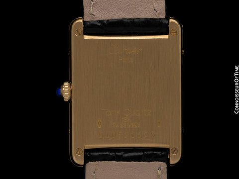 Cartier Tank Louis Mens Midsize Unisex Quartz Watch - Solid 18K Gold