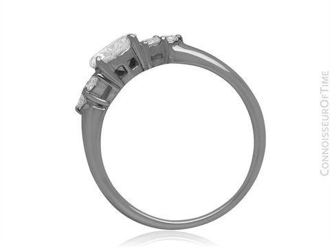 Platinum & Natural Diamond Engagement Wedding Ring, 1.35 CT TDW - $8,800 Appraisal