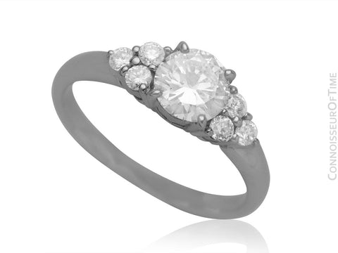 Platinum & Natural Diamond Engagement Wedding Ring, 1.35 CT TDW - $8,800 Appraisal