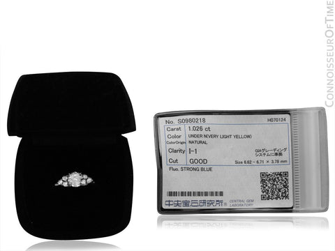 Platinum & Natural Diamond Engagement Wedding Ring, 1.35 CT TDW - $8,800 Appraisal