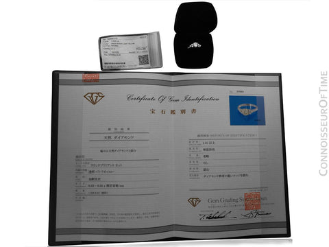 Platinum & Natural Diamond Engagement Wedding Ring, 1.35 CT TDW - $8,800 Appraisal