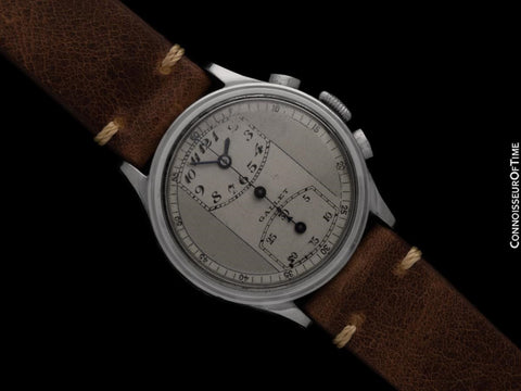 1940's Gallet Vintage Regulator Mens Chronograph Watch - Stainless Steel