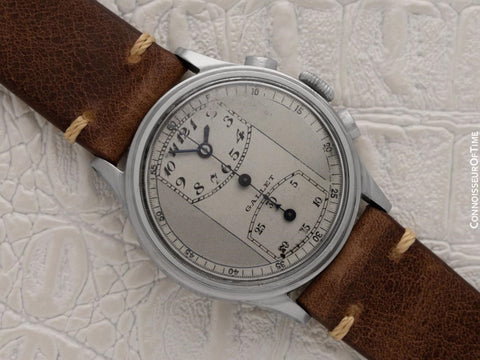 1940's Gallet Vintage Regulator Mens Chronograph Watch - Stainless Steel