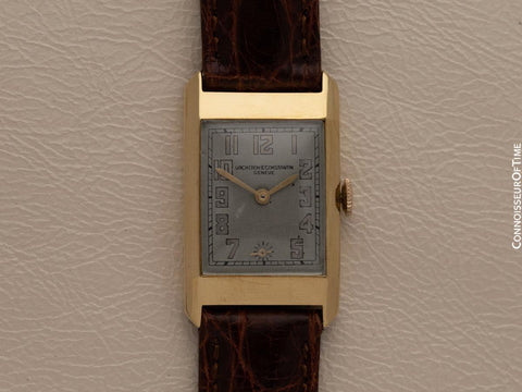 1933 Vacheron & Constantin Vintage Mens Art Deco Rectangular Watch - 18K Gold