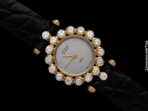 Van Cleef & Arpels VCA Rare Ladies Cocktail Watch - 18K Gold & Factory Set Diamonds