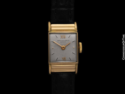 1953 Patek Philippe Vintage Ladies Hooded Lug Watch - 18K Gold