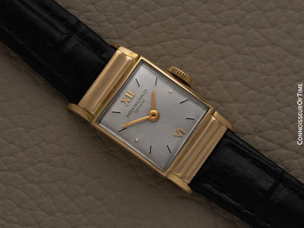 1953 Patek Philippe Vintage Ladies Hooded Lug Watch - 18K Gold
