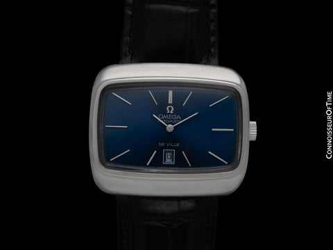 1973 Omega De Ville Mens Retro Dress TV Watch, Automatic - Stainless Steel