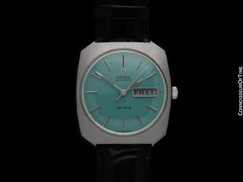 1970 Omega De Ville Vintage Large Mens Automatic Classic Retro Watch - Stainless Steel