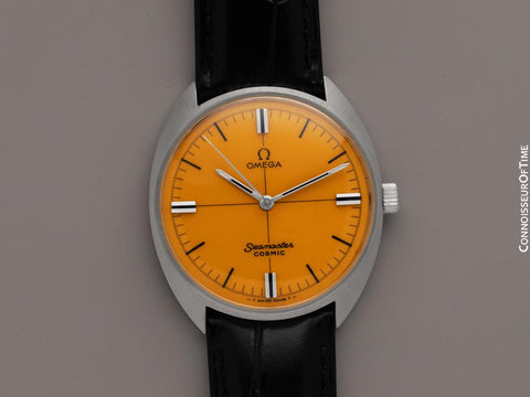 1968 Omega Seamaster Cosmic Vintage Mens Retro Golden Yellow Watch - Stainless Steel