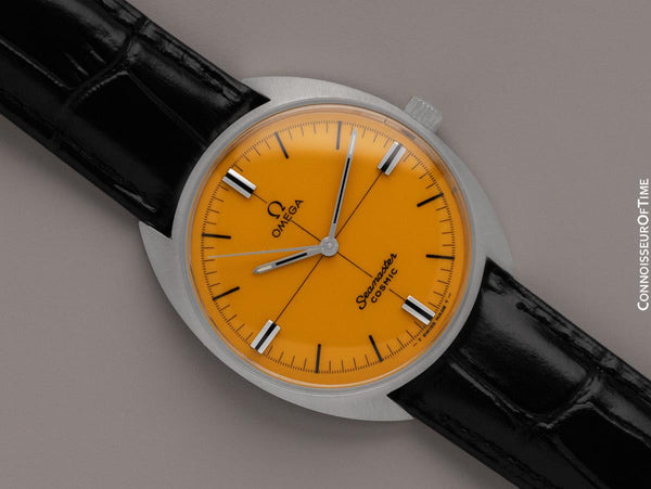 1968 Omega Seamaster Cosmic Vintage Mens Retro Golden Yellow Watch - Stainless Steel