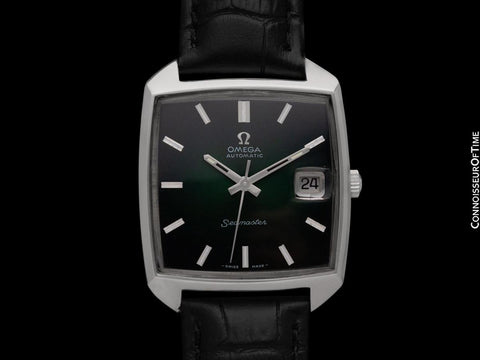 1969 Omega Seamaster Compressor Mens Vintage Watch with Cal. 565 and Emerald Dial - Stainless Steel