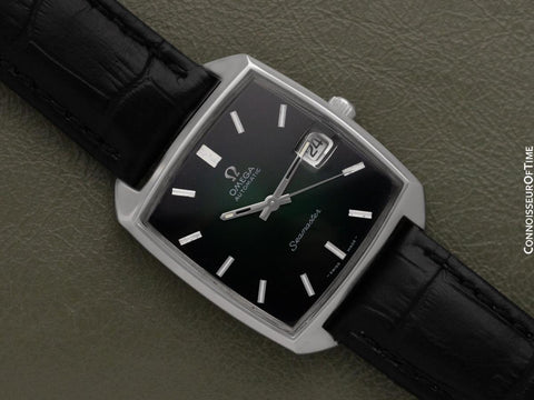 1969 Omega Seamaster Compressor Mens Vintage Watch with Cal. 565 and Emerald Dial - Stainless Steel