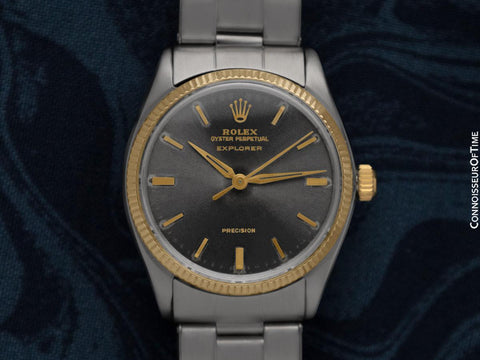 1962 Rolex Explorer Ref. 5501 Vintage Mens Watch - Stainless Steel & 14K Gold