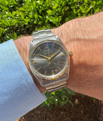 1962 Rolex Explorer Ref. 5501 Vintage Mens Watch - Stainless Steel & 14K Gold